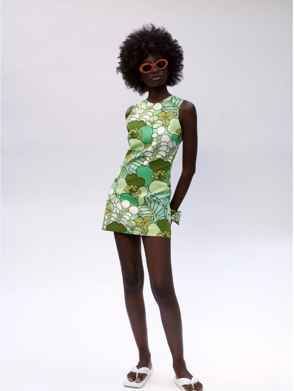 Zara Retro Printed Dress - XS